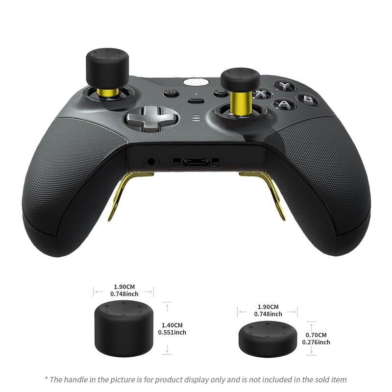 KD.FLY 13-in-1 Metal Thumbsticks Replacement Kits for Xbox Elite Series 2, Xbox Elite 2 Controller Accessories, Includes Magnetic Joysticks, Paddles, Silicone Caps, Storage Bag, Gold - Image 5